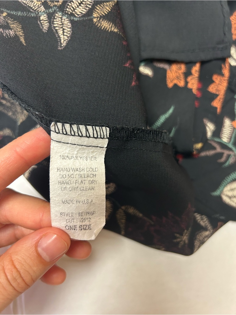 ODDY Black Floral Kimono Plus Size One  Size - Picture 9 of 11